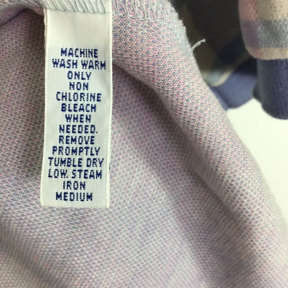 Polo by Ralph Lauren Mens Vintage 90’s Polo Shirt Pastel Pink Blue Plaid Size XL